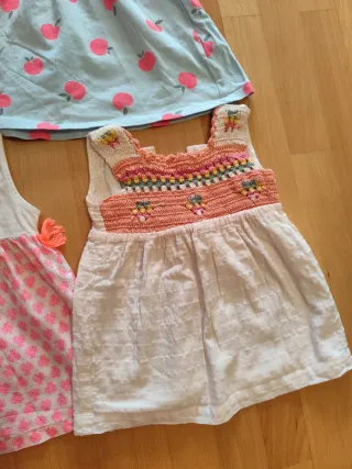 Lote 3 vestidos verano 12 meses