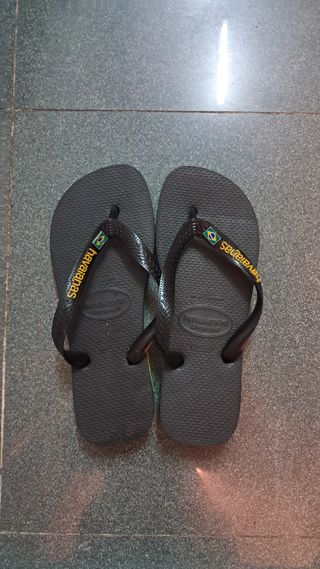 Chanclas Havaianas negras talla 37
