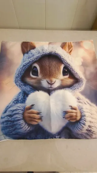 3 Fundas Cojín Ardilla Navidad 45x45