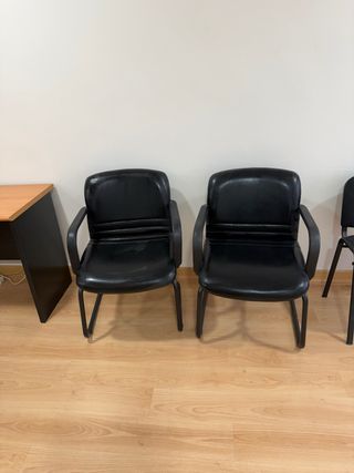 Sillones de piel genuina negros