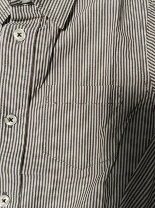 Camisa Zara Kids T4-5 Rayas Marrón/Blanco