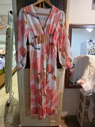 Vestido largo estampado floral