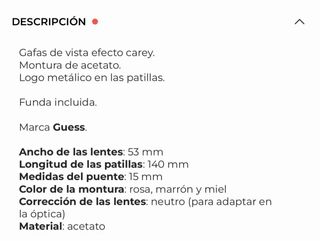 Gafas de vista Guess mujer graduar