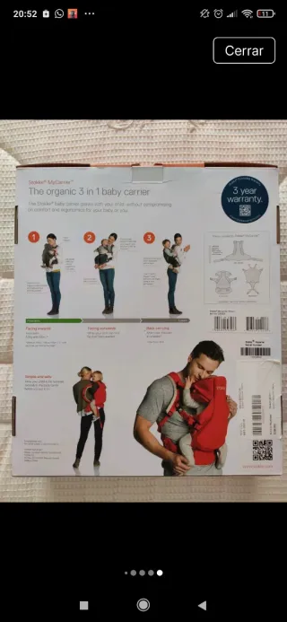 Mochila Portabebés Stokke MyCarrier Marrón