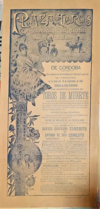 Cartel Taurino Plaza de Toros de Córdoba 1896