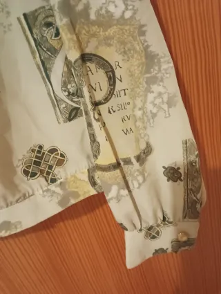 Blusa mujer con precioso estampado y cintura T. 54