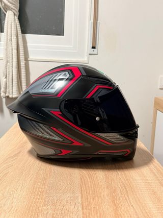 Casco AGV KS1 Negro y Rosa