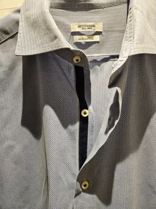 5 Camicie Gutteridge 100% Cotone Blu/Bianco Taglia