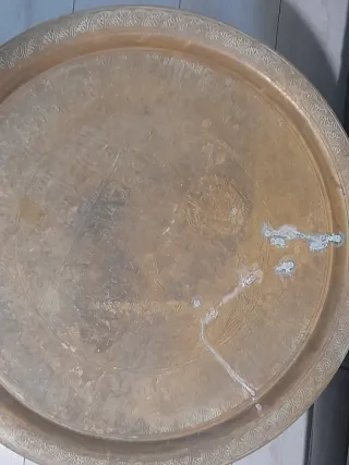 Tavolino Orientale Vassoio Ottone