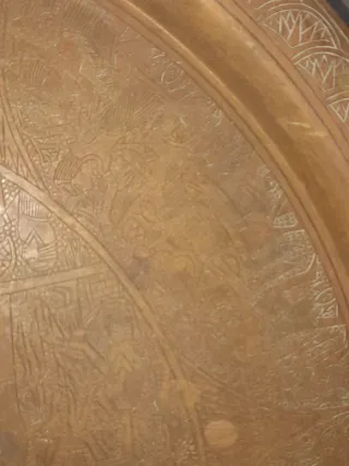 Tavolino Orientale Vassoio Ottone