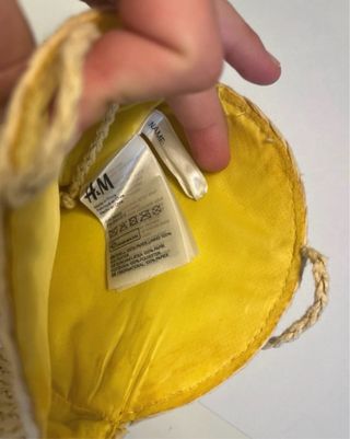 Bolso redondo H&M niña esparto flores