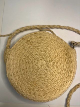 Bolso redondo H&M niña esparto flores