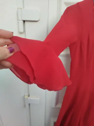 Traje de flamenca granate