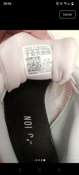 Zapatillas Adidas rosas y blancas T.37