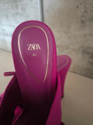 Sandalias Zara Talla 42 Rosa