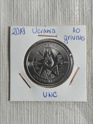 Ucrania 2019 3 monedas conmemorativas 10 grivnas