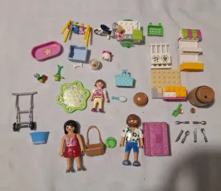 Lote de piezas Playmobil y Lego