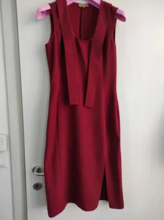 Abito smanicato bordeaux vintage primi anni 2000