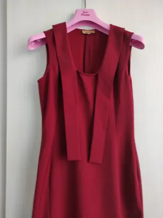 Abito smanicato bordeaux vintage primi anni 2000