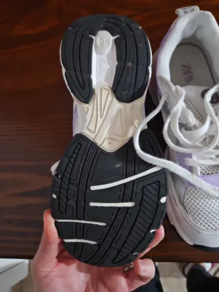 Sneakers bambina bianche e lilla taglia 34