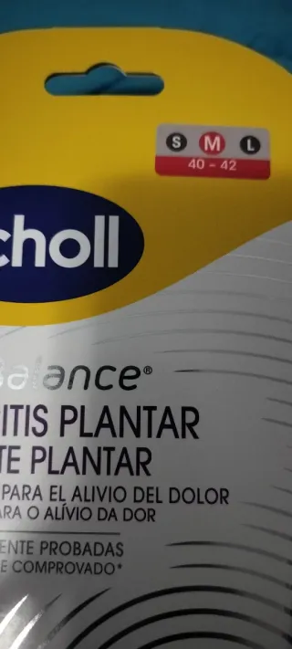 Plantillas Scholl Fascitis Plantar Talla 39-42