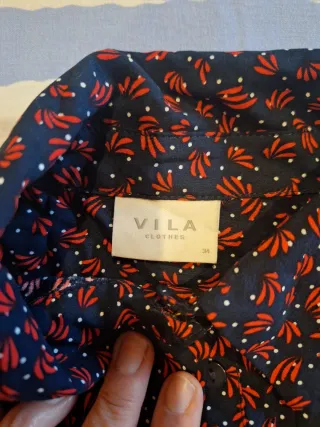 Camisa Estilo Campero azul Estampada