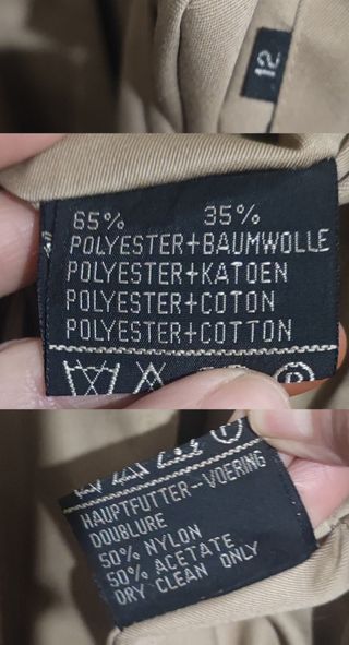 Vintage/ Gabardina beige oversize 44 46