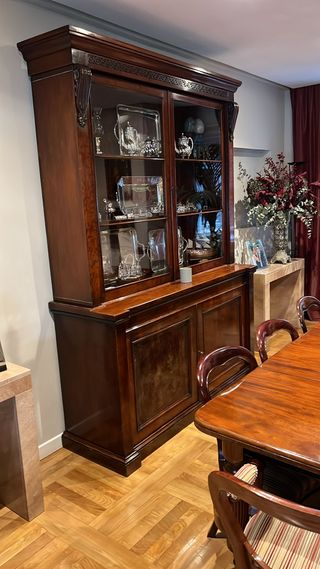 Vitrina inglesa madera principios S.XX