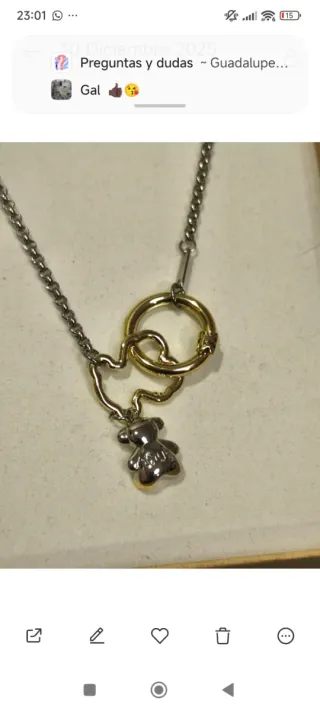 Conjunto Tous Collar y Pendientes Oso