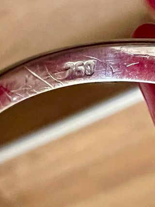 Anello vintage oro bianco, zaffiri e diamanti