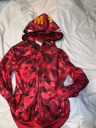 Sudadera BAPE Roja Shark Talla S