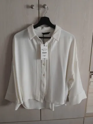 Camisa Zara Blanca Talla XS
