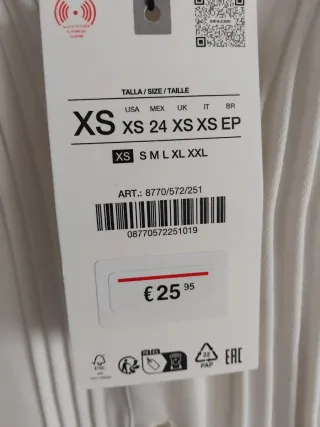 Camisa Zara Blanca Talla XS