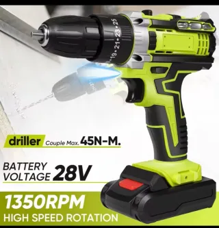 Taladro Atornillador con Baterías y Maletín