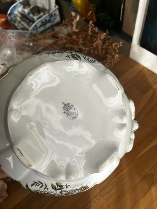 Sopera Luneville Loza Francesa Flores