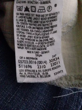 Jeans Levi's Azules W30 usados ​​una vez
