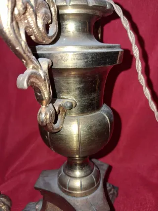 Coppia Candelabri Ottone Fine '700