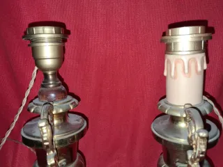 Coppia Candelabri Ottone Fine '700