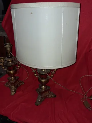 Coppia Candelabri Ottone Fine '700