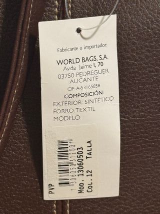 Bolso Mujer Paco Martínez M&M Marrón Nuevo