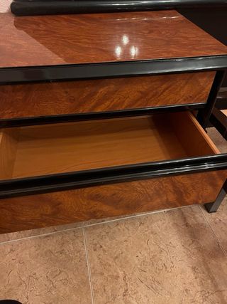 Conjunto Dormitorio Madera y Espejo