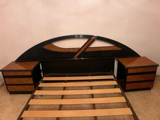 Conjunto Dormitorio Madera y Espejo