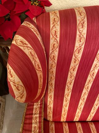 2 Poltrone con Bracciali + Poggiapiedi Vintage Luigi XV