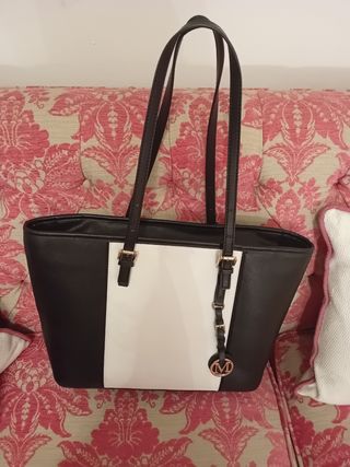 Bolso Blanco y negro polipiel