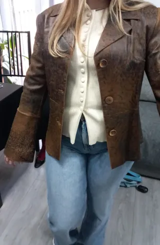 Chaqueta de piel natural