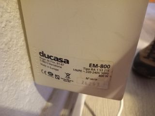 Radiador Eléctrico DUCASA EM-800W PLUS DIGITAL