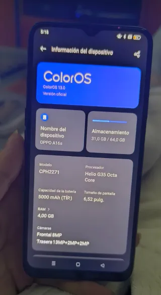 OPPO A16S 64GB + Scheda 32GB