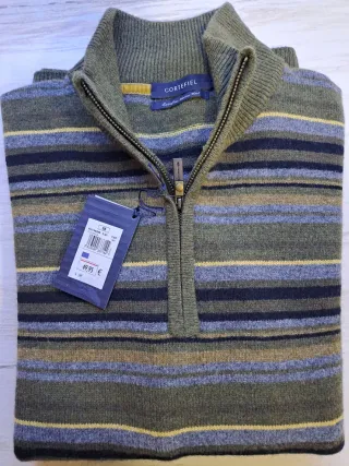 Jersey Cortefiel rayas verde M
