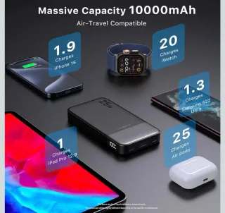 Batería Externa JUOVI 25W 10000mAh Azul