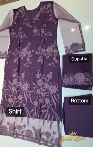 Completo Indiano 3 pezzi Viola Taglia L